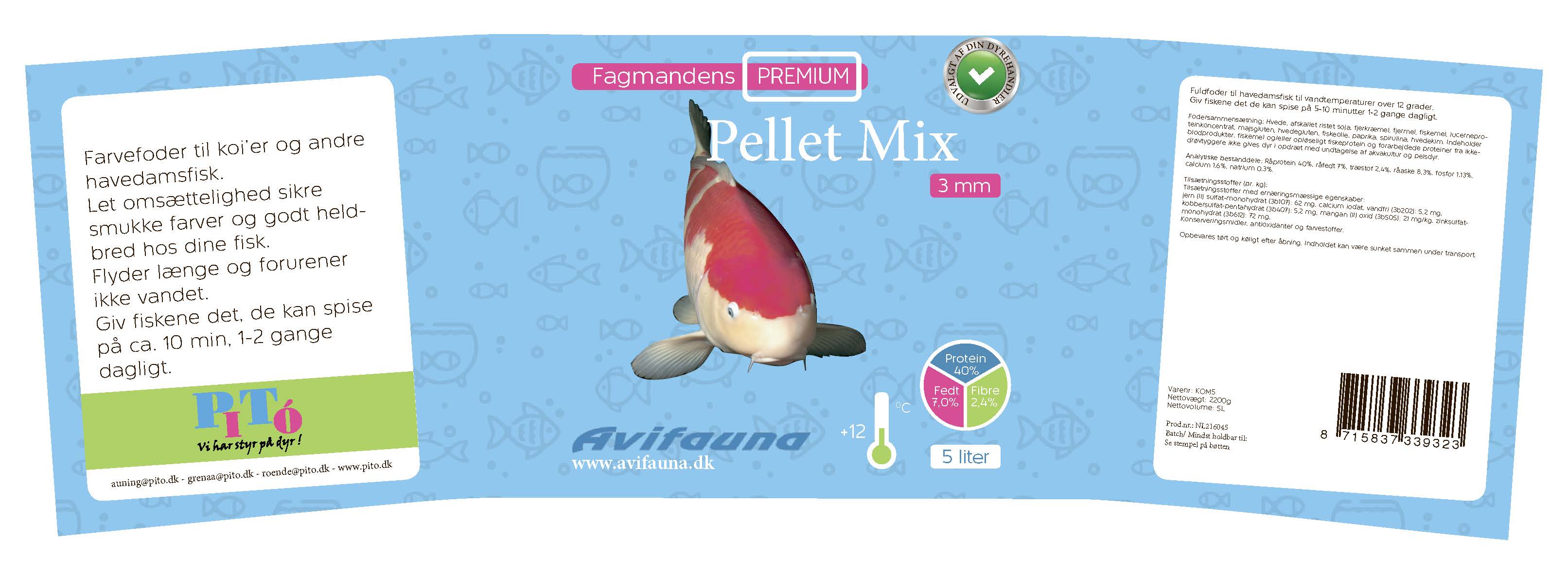 KOM5 Labels Pellet Mix 3mm 5L